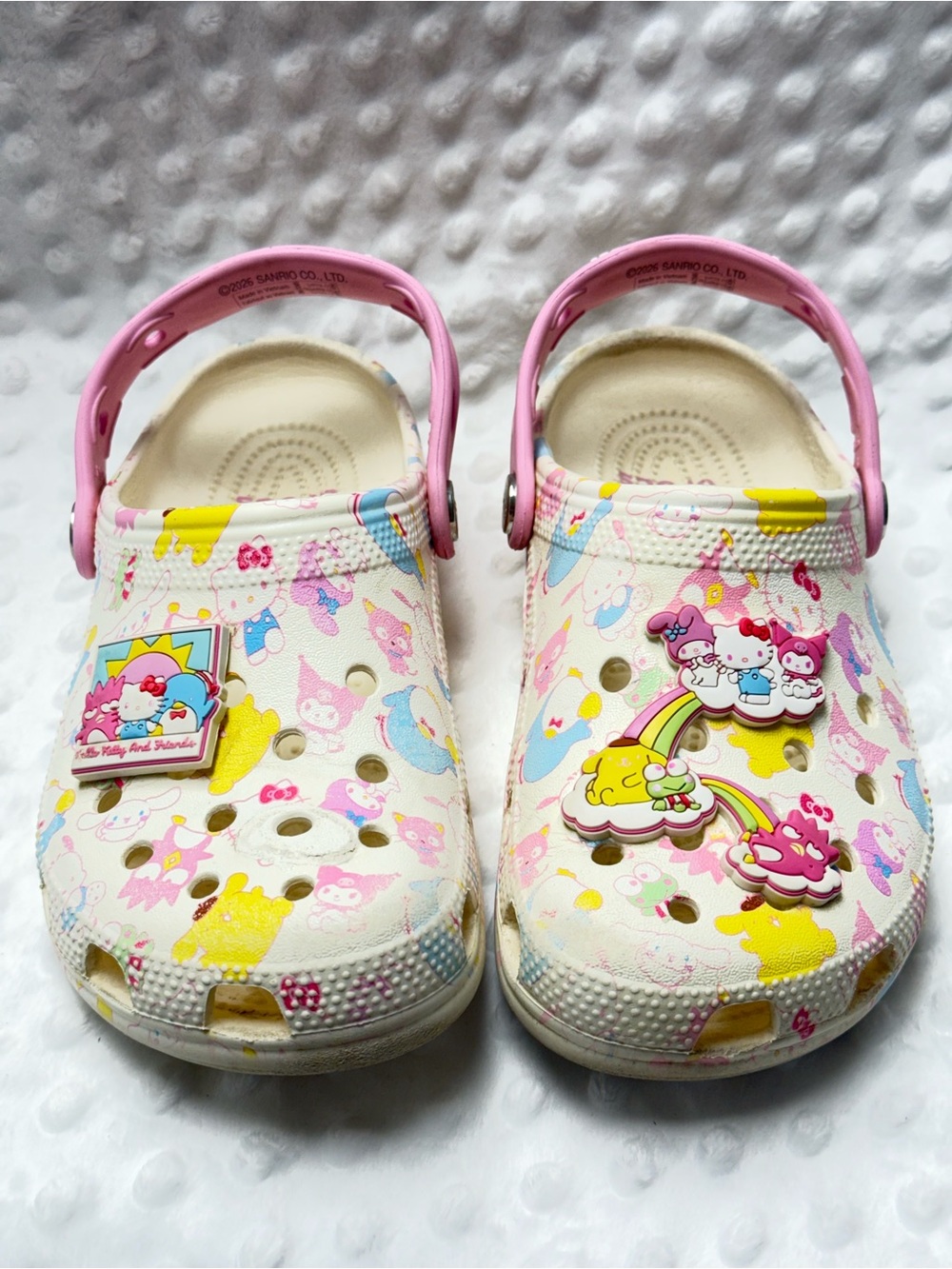 Hello Kitty Kids Crocs- Slip-On Clogs with Pink Strap size 3